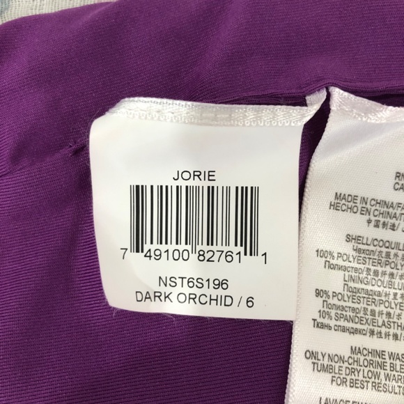 Like new BCBGMaxAzria cocktail dress strapless dress purple mini dress - Picture 8 of 10